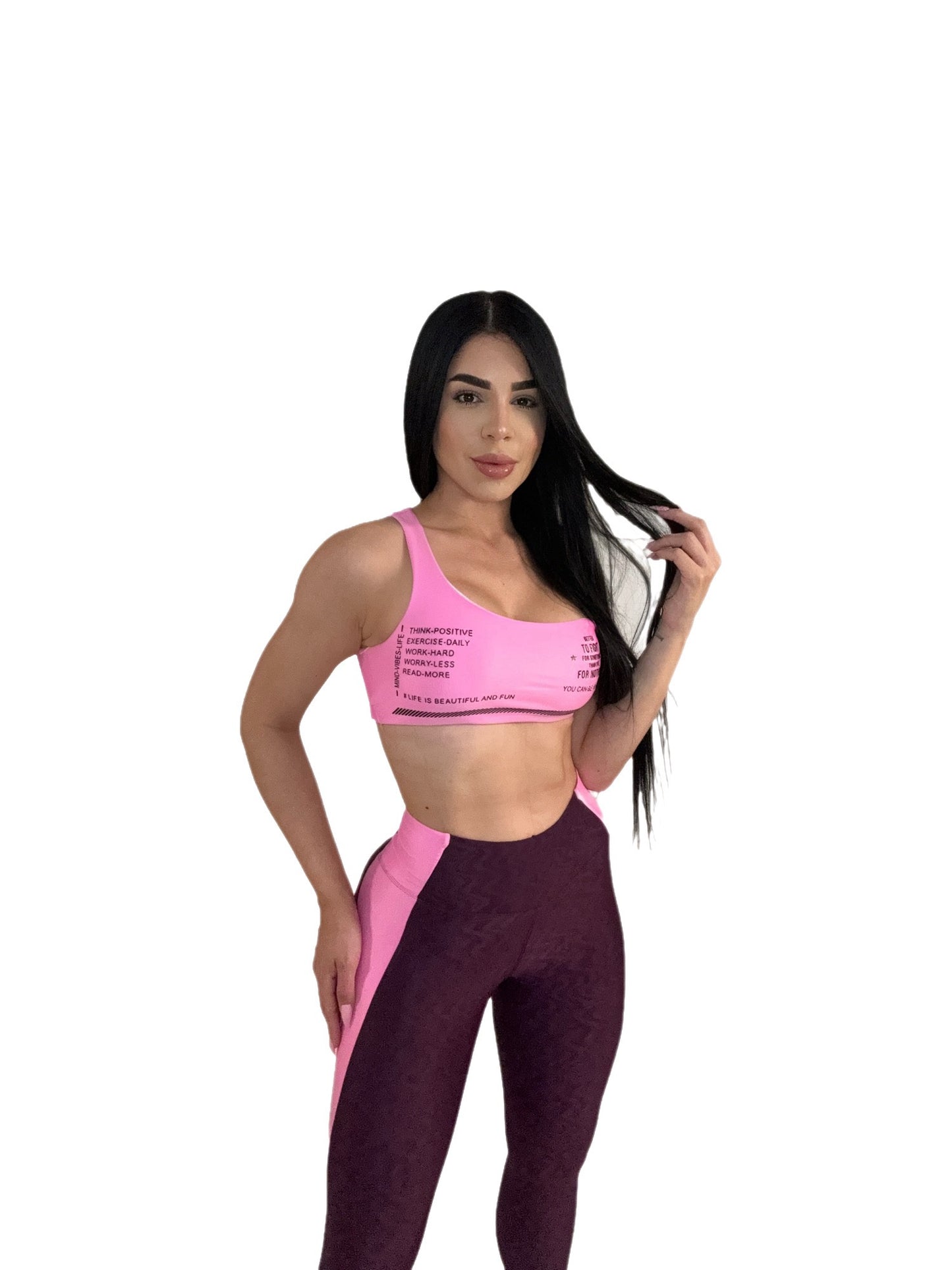 ColorBlitz Athletic Set: Vibrant Pants & One-Shoulder Top