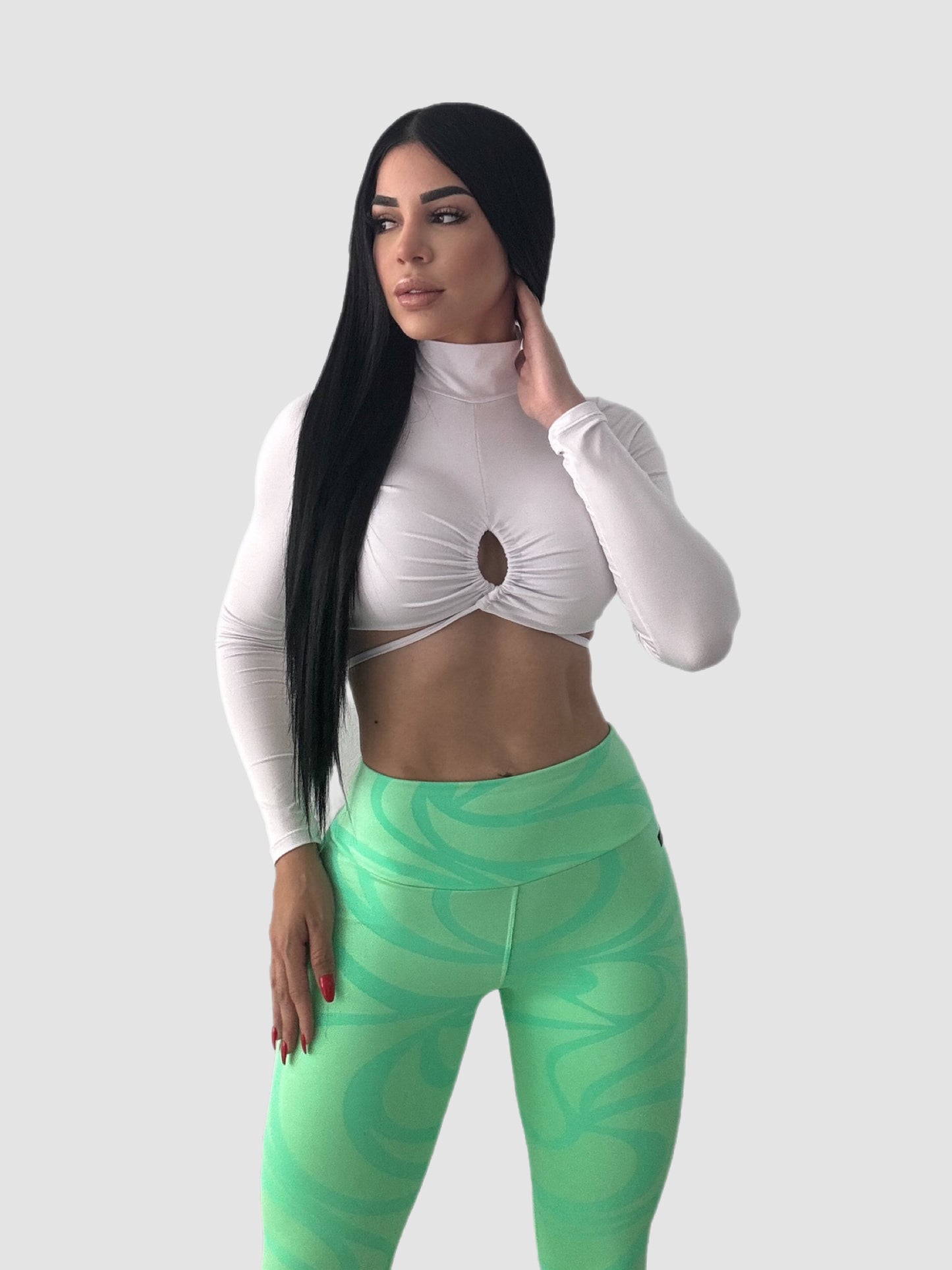 Electric Wave High-Waisted Leggings